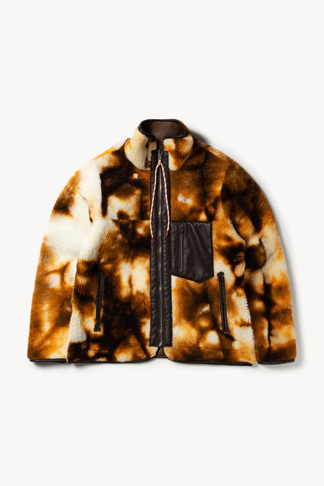 Tie Dye Sheepskin Tech Jacket