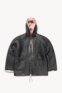 Aries x Juicy Couture Oversized Hooded Sheepskin Jacket