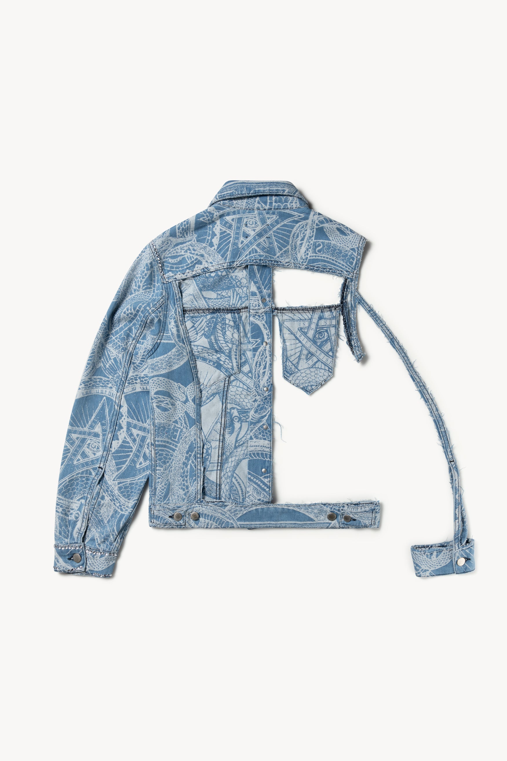 Load image into Gallery viewer, Snake Jacquard Cut-out Jacket