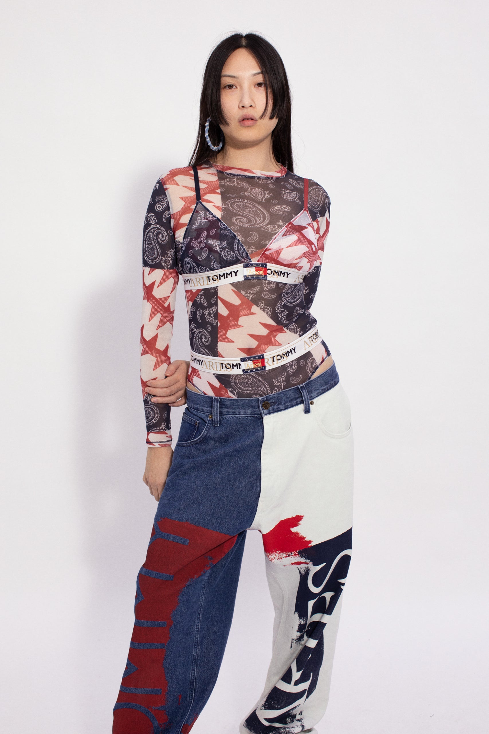 Load image into Gallery viewer, Tommy x Aries Denim Flag Jean