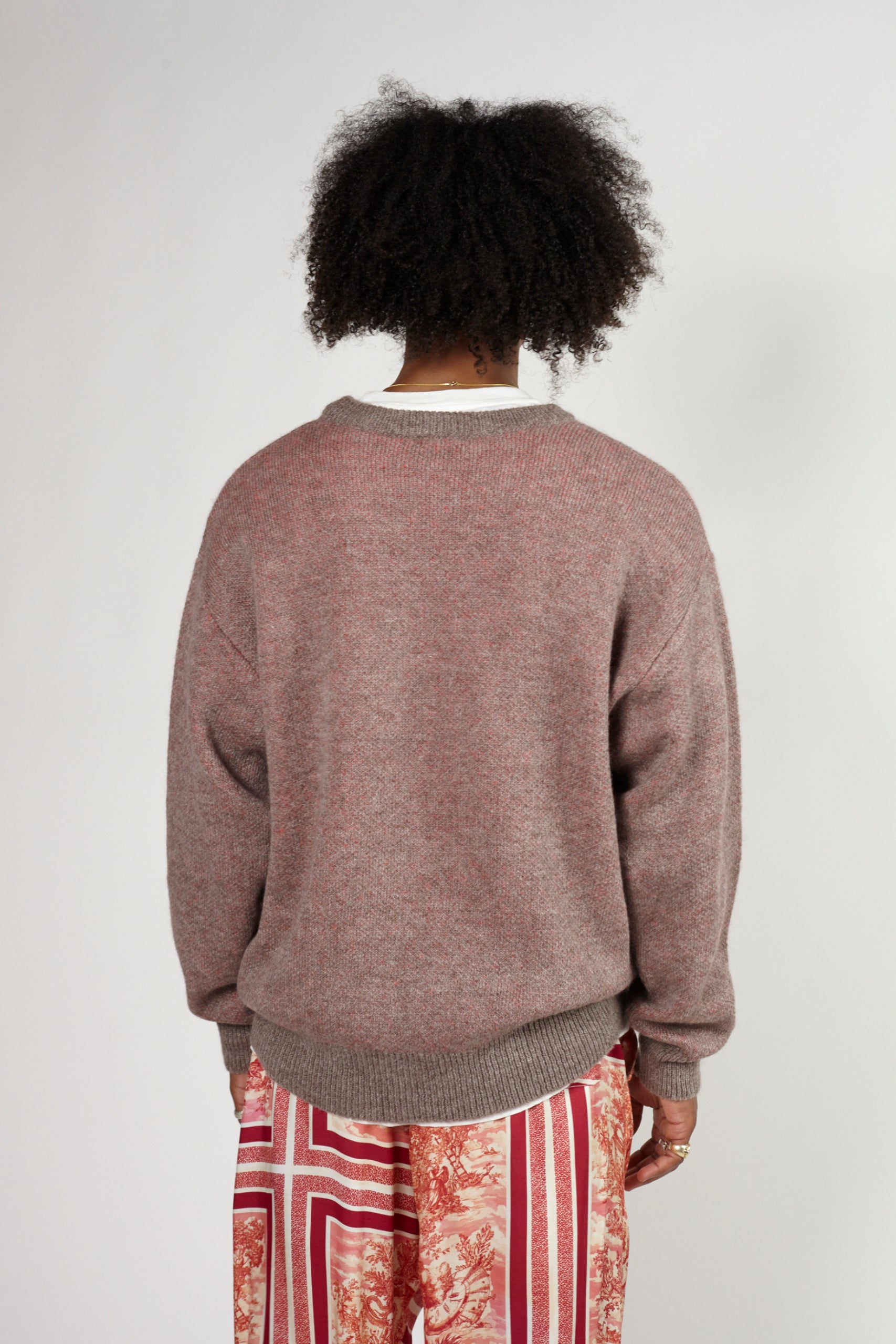 Load image into Gallery viewer, Brushed Mohair Crew Neck Knit Donkey