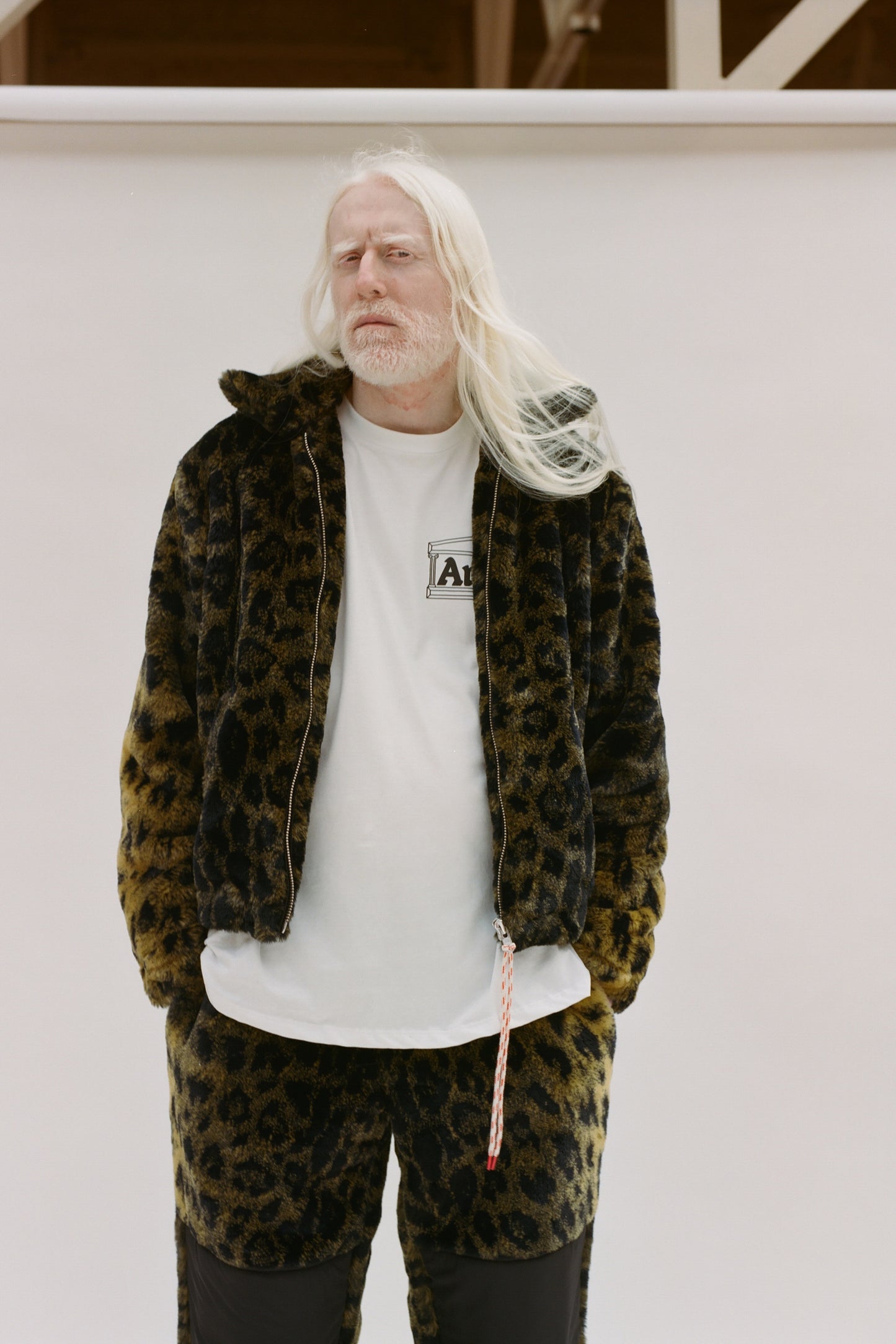 Leopard Furry Coach Jacket