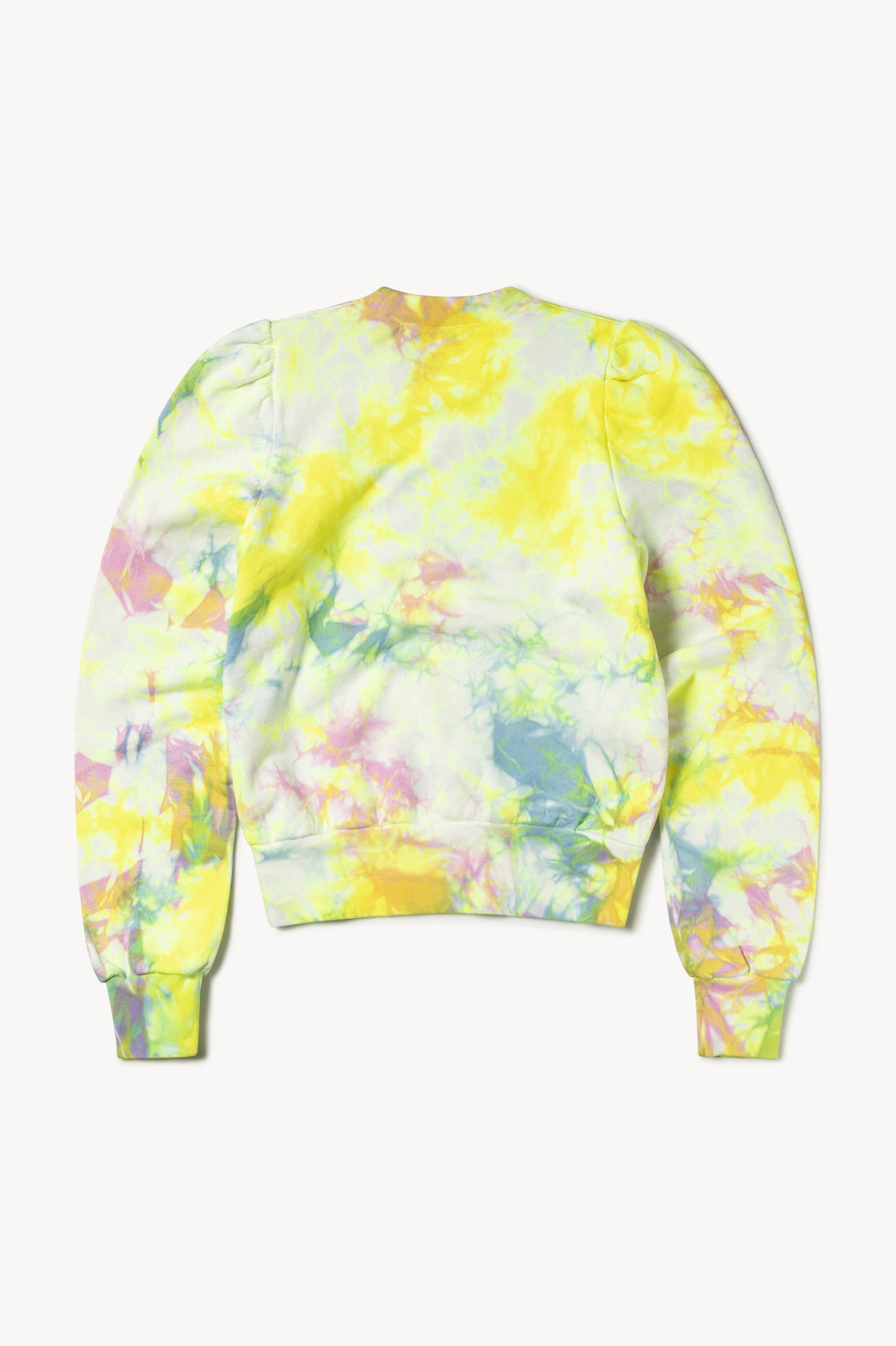 Metal Tie Dye Puff Sleeve Sweatshirt