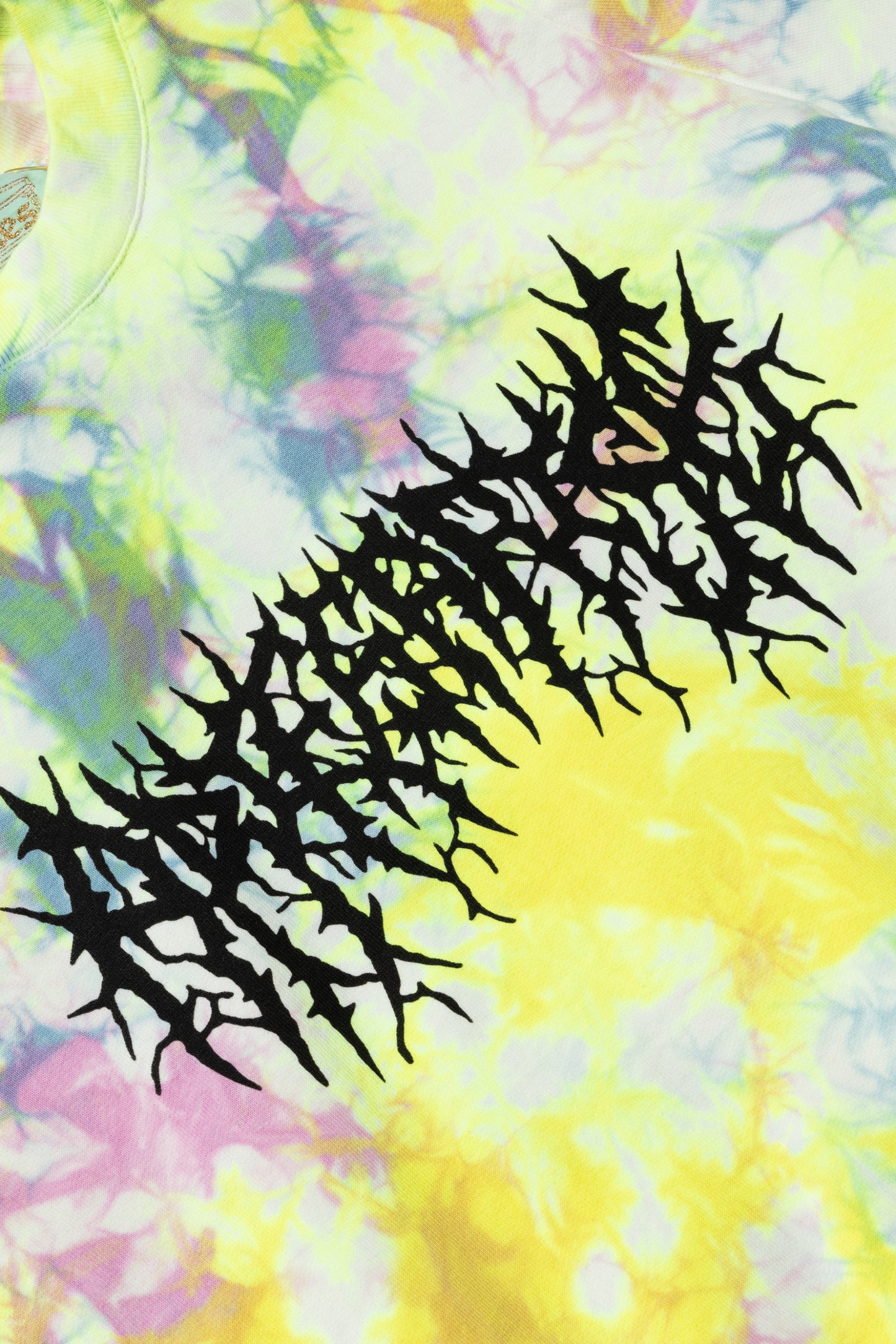 Metal Tie Dye Puff Sleeve Sweatshirt