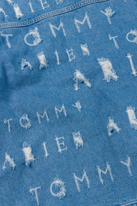 Tommy x Aries Logo Destroyed Denim Jacket